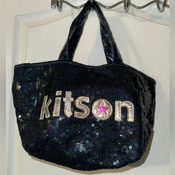 Vintage 2000s LA Kitson Store Sequined Tote Bag - Picture 1 of 12